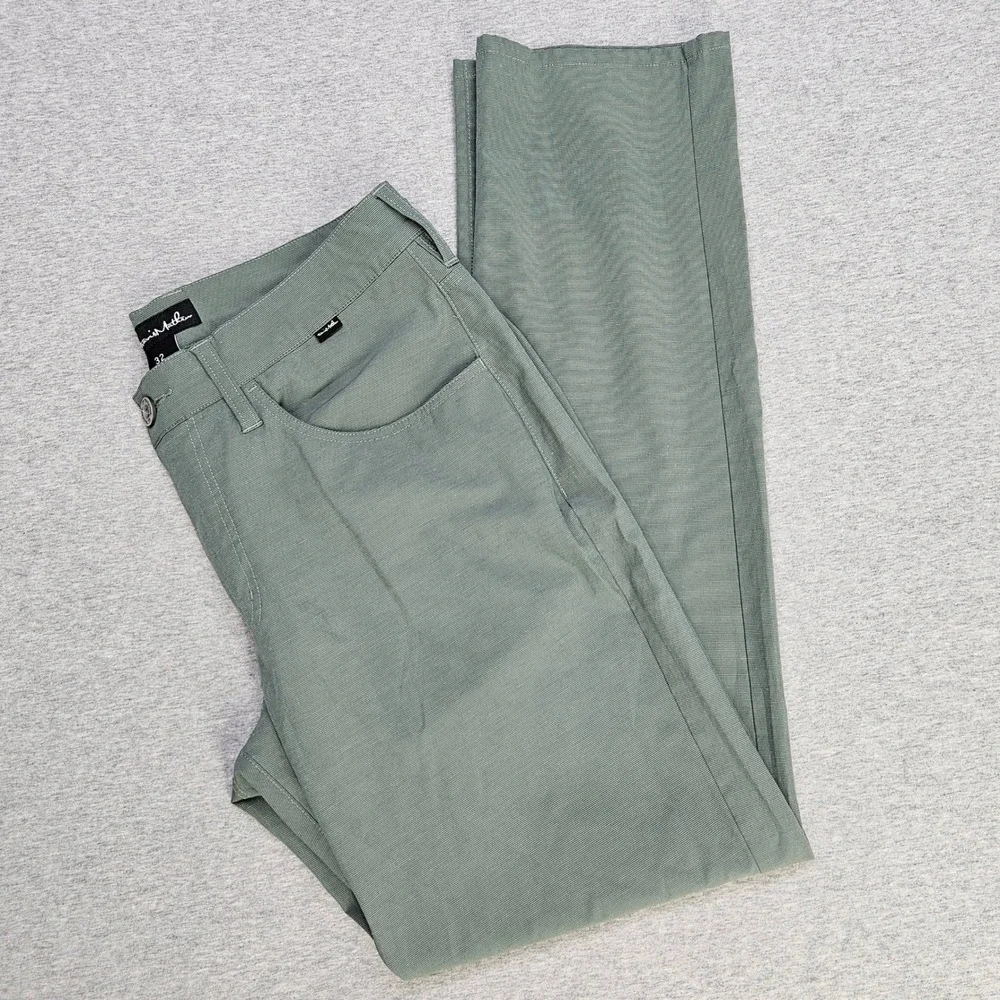 TravisMathew Open to Close Pants Mens 32 Sage Green Stretch Golf Trousers